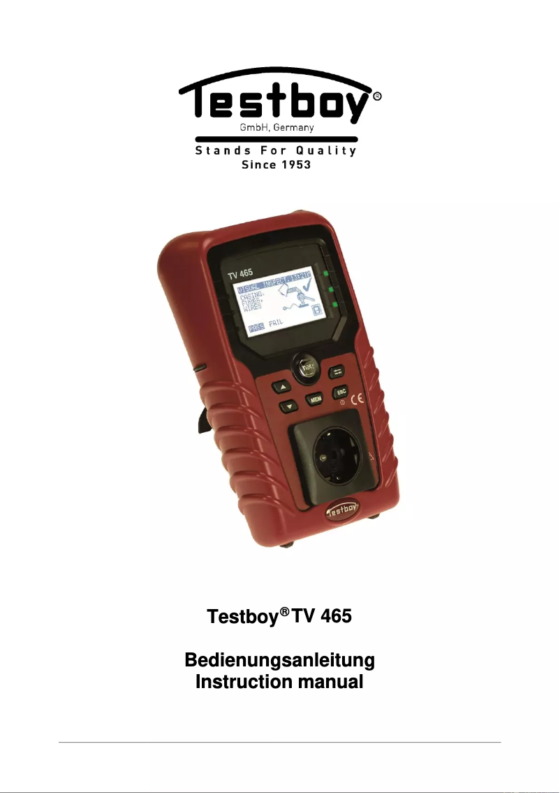 Image de la première page du manuel de l'appareil TV 465