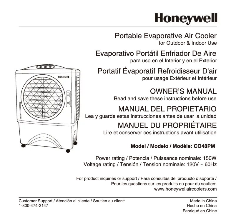 Page 1 de la notice Manuel utilisateur Honeywell CO48PM