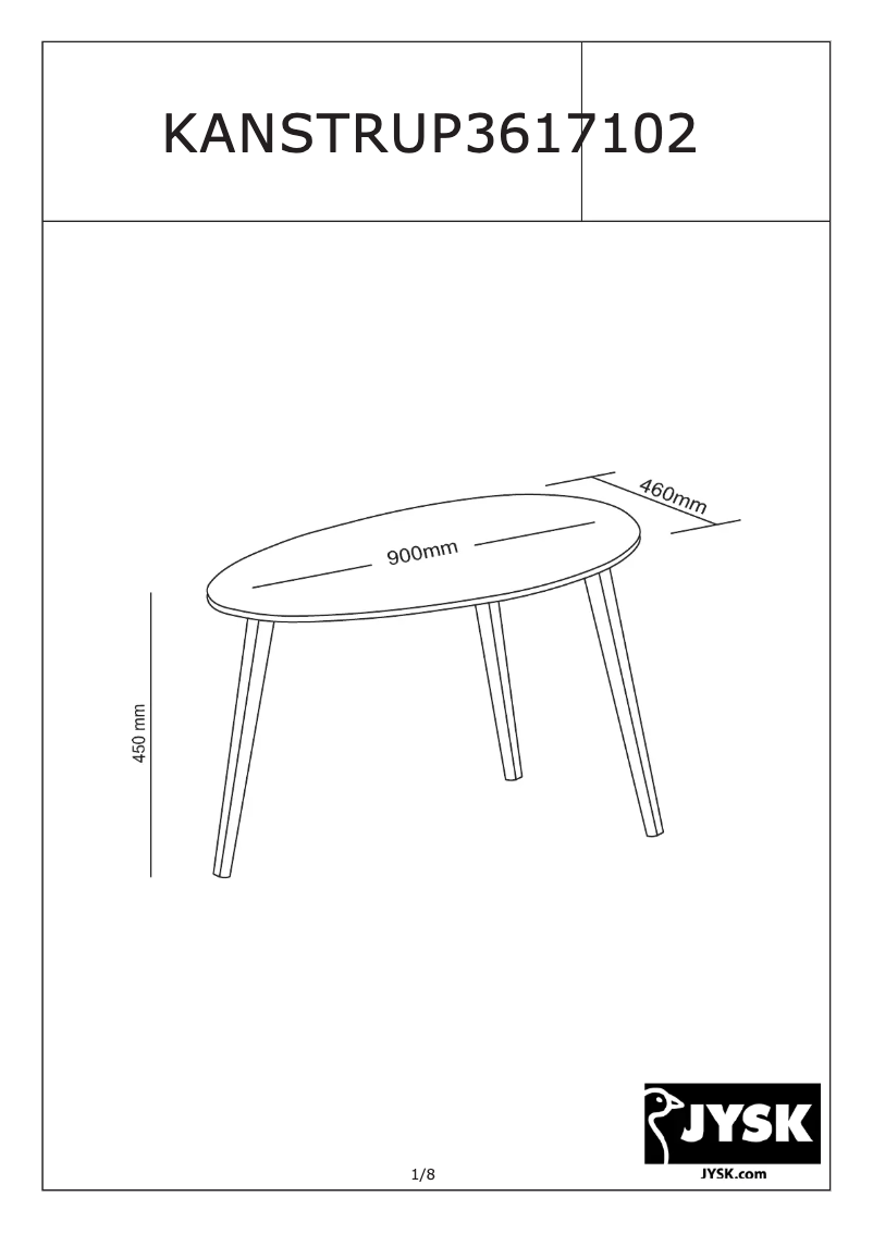 Page n°1 - Manuel utilisateur JYSK Kanstrup
