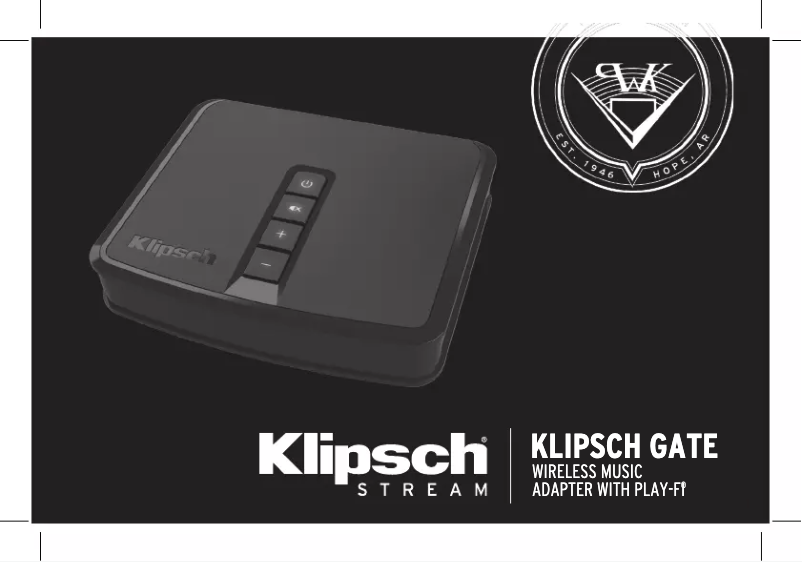 Page n°1 - Manuel utilisateur Klipsch Gate