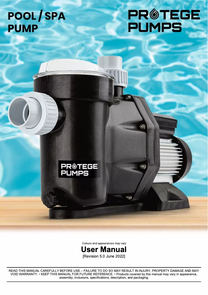 Page n°1 - Manuel utilisateur Protege SPPE 100