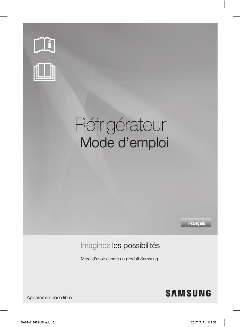 Page 1 de la notice Manuel utilisateur Samsung RS61681GDSR