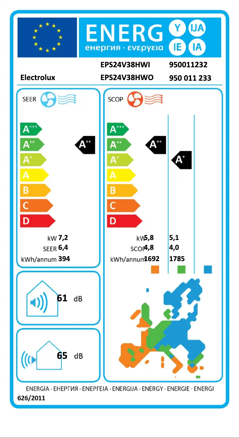 Page 1 de la notice Manuel utilisateur Electrolux EPS24V38HWO