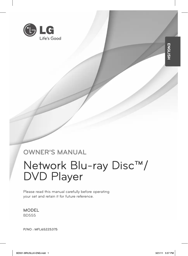 Página 1 del manual Manual de usuario LG BD555