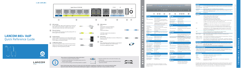 Page 1 de la notice Manuel utilisateur Lancom 883+ VoIP