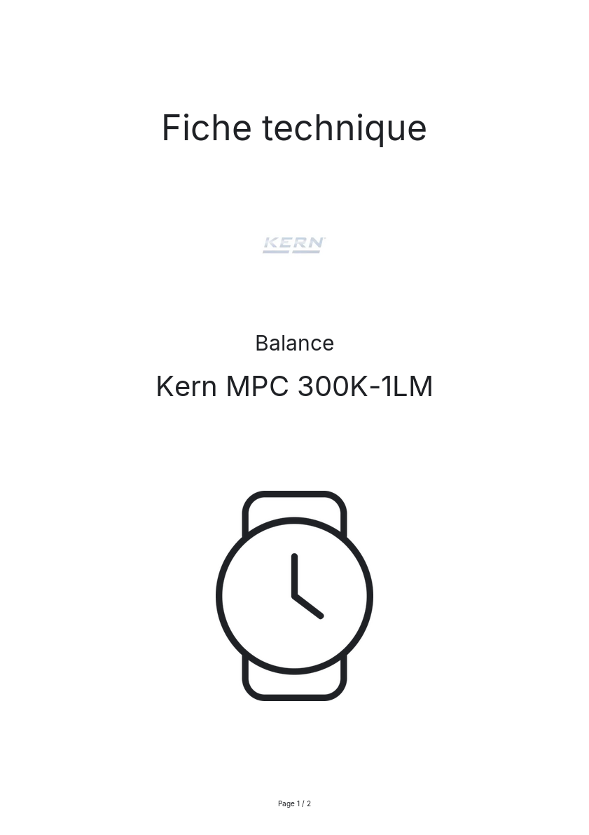 Image de la première page du manuel de l'appareil MPC 300K-1LM
