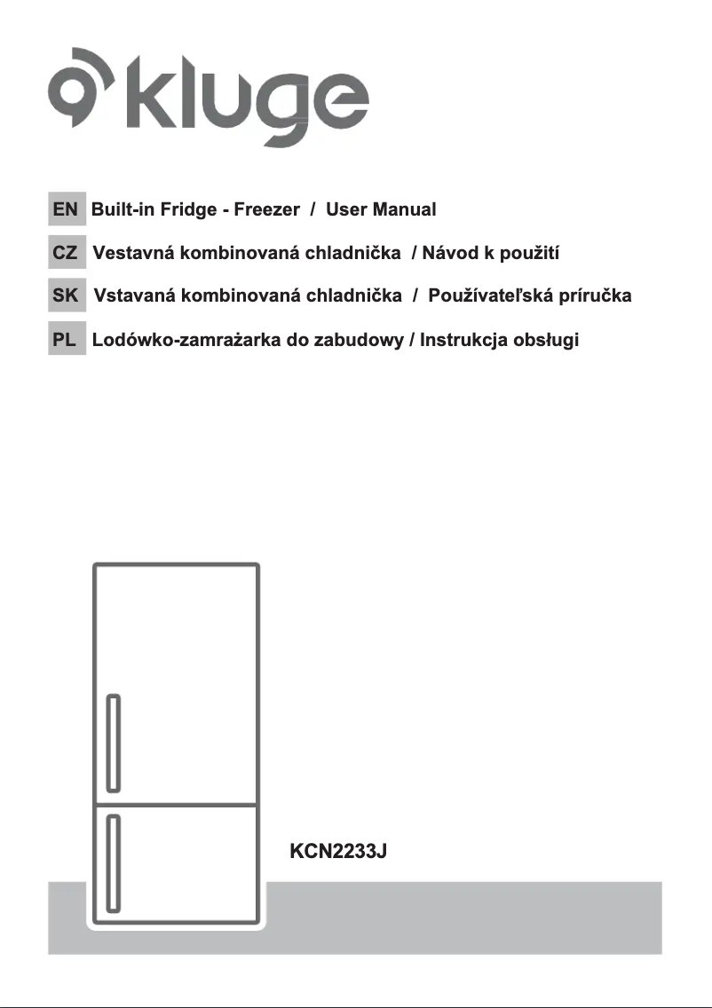 Page n°1 - Guide d'installation Kluge KCN2233J