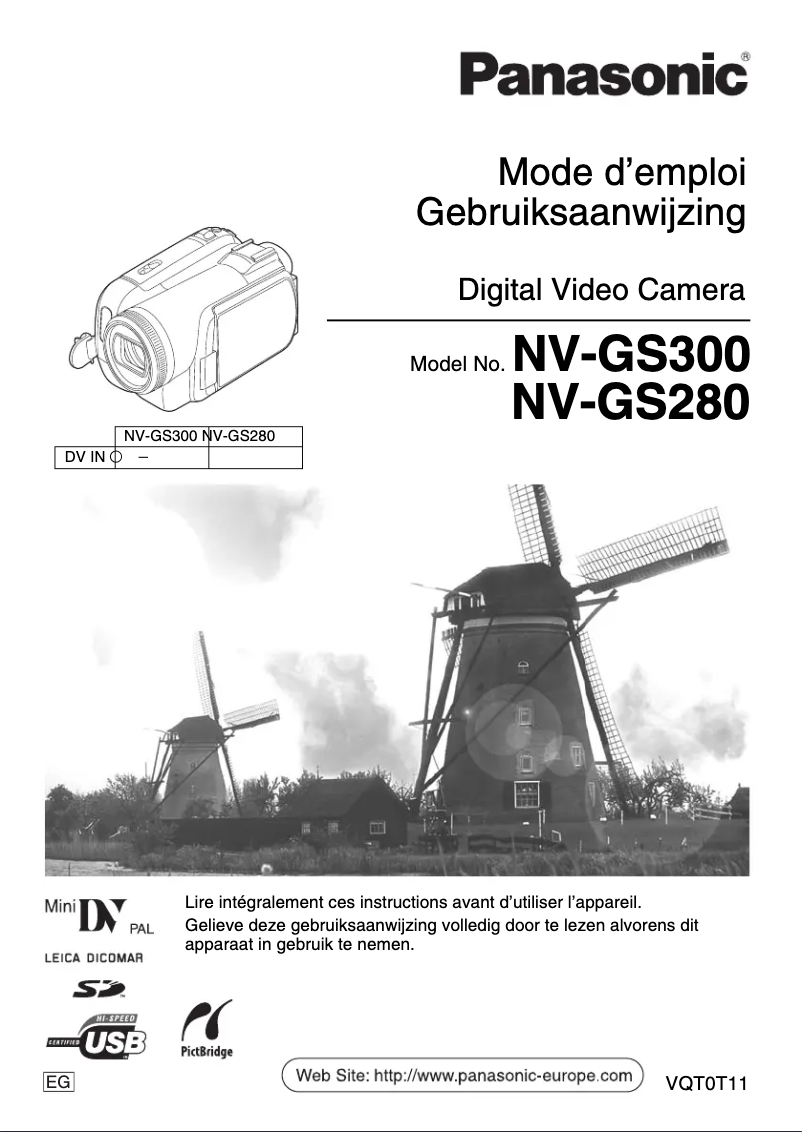 Page 1 de la notice Manuel utilisateur Panasonic NVGS280