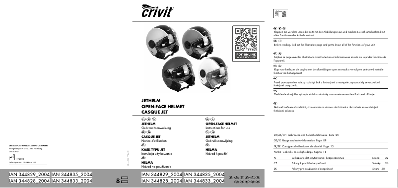 Page 1 de la notice Manuel utilisateur Crivit IAN 271517