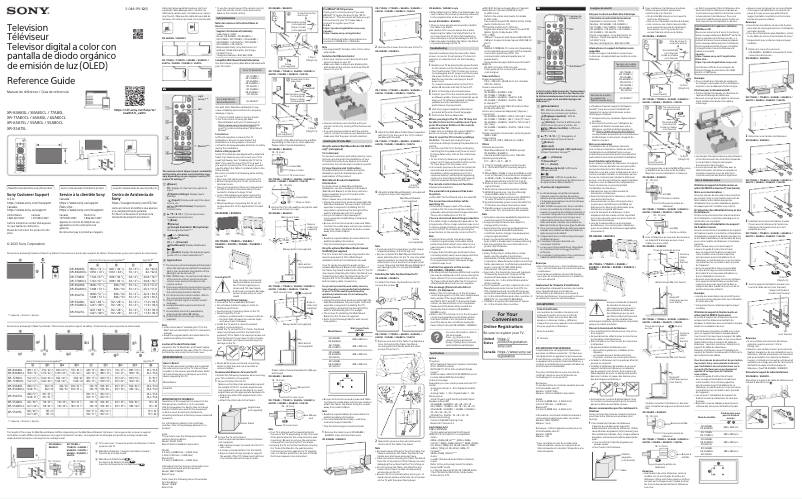 Page n°1 - Manuel utilisateur Sony XR-83A80CL