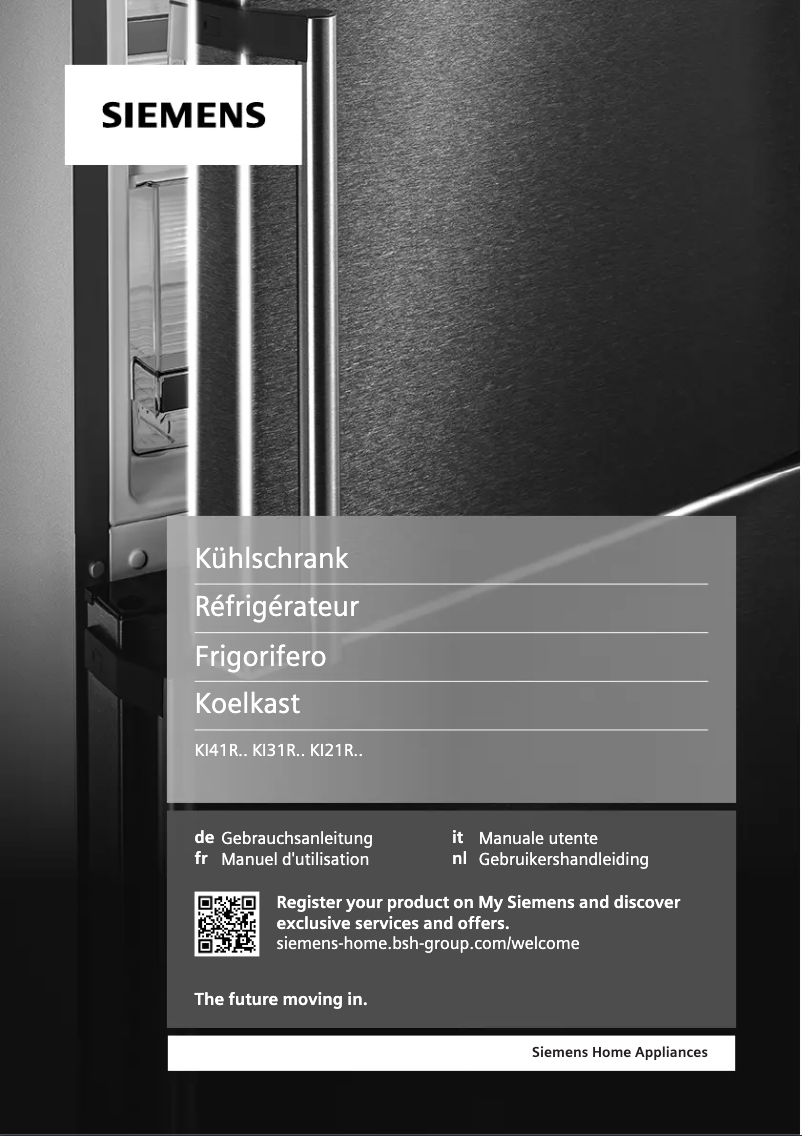 Page 1 de la notice Manuel utilisateur Siemens KI31RVFE0