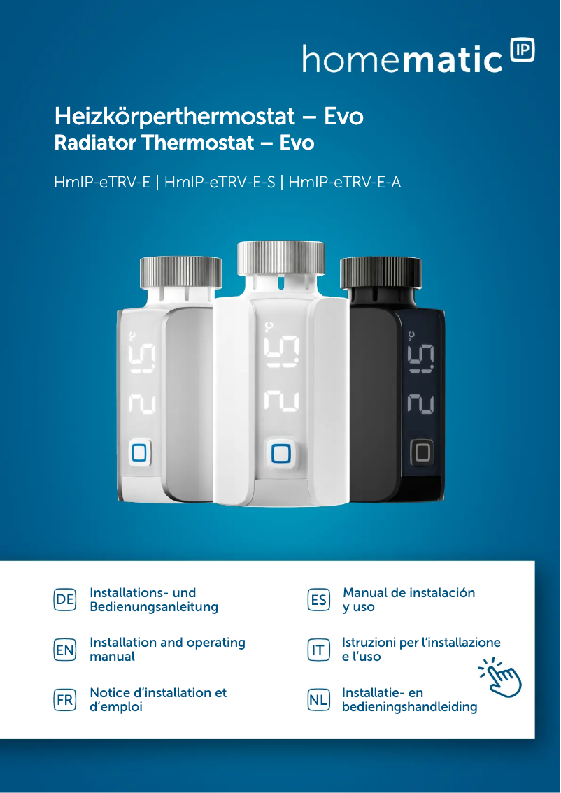 Image de la première page du manuel de l'appareil Evo HmIP-eTRV-E