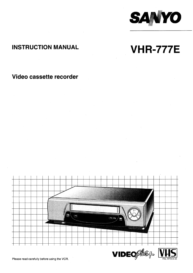 Image de la première page du manuel de l'appareil VHR-777