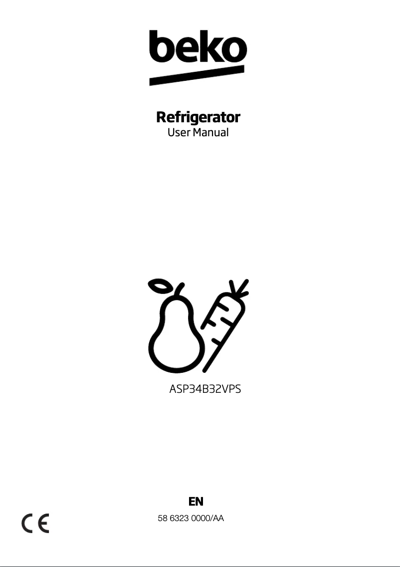 Page 1 de la notice Manuel utilisateur Beko ASP34B32VPS