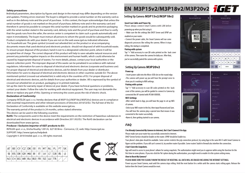 Imagen de la primera página del manual del dispositivo M3P20V2