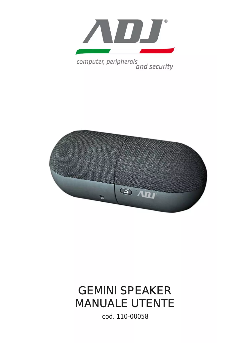 Image de la première page du manuel de l'appareil Gemini speaker 110-00058