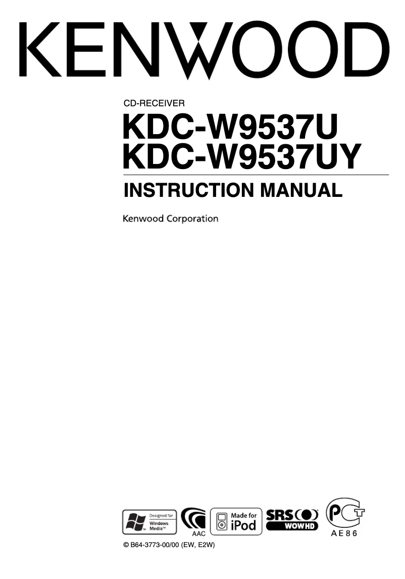 Page 1 de la notice Manuel utilisateur Kenwood KDC-W9537UY