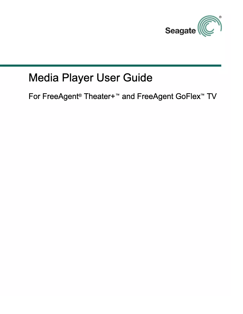 Page 1 de la notice Manuel utilisateur Seagate FreeAgent GoFlex