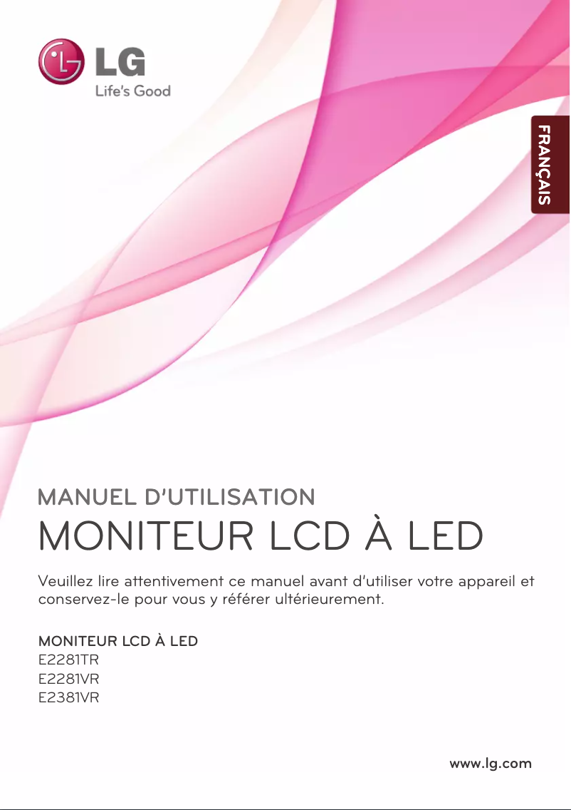 Page n°1 - Manuel utilisateur LG E2281VR