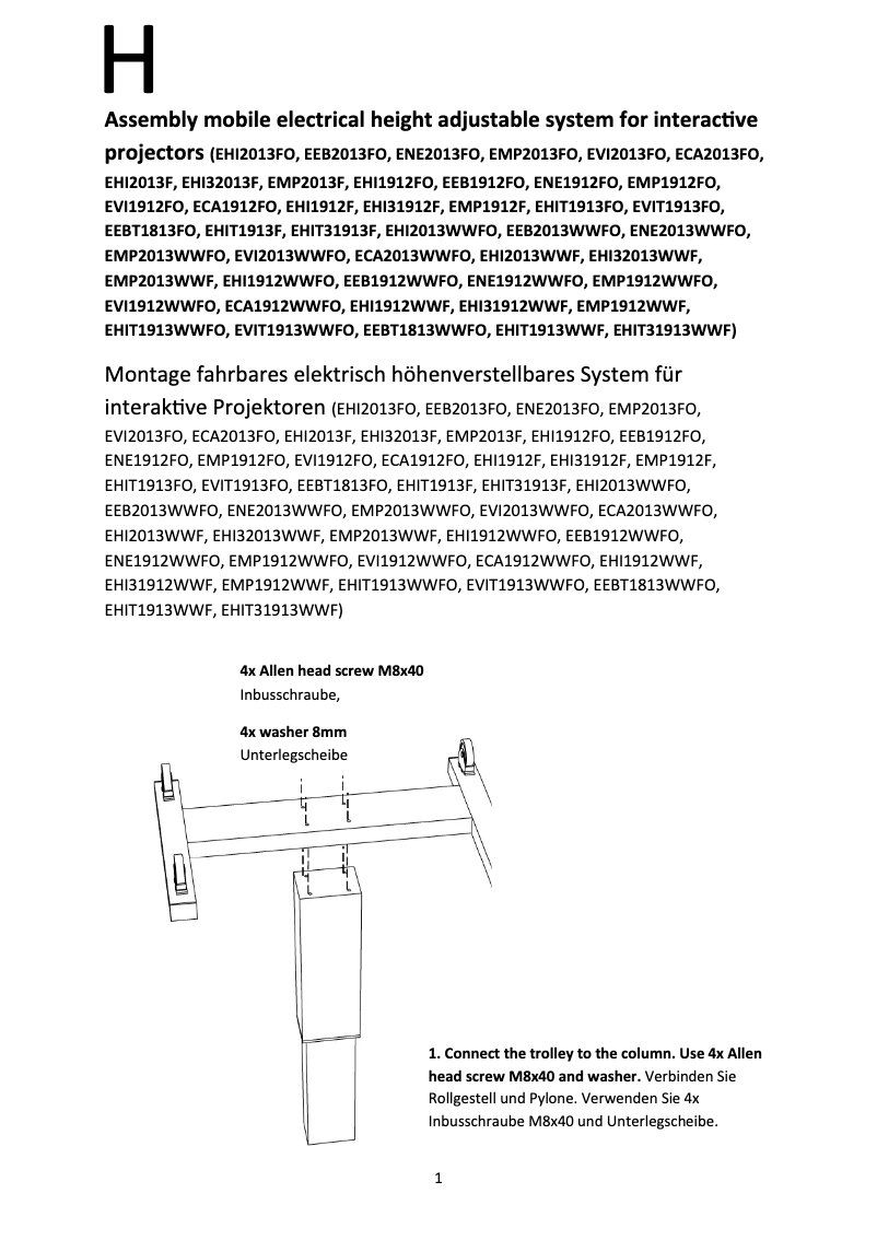 Image de la première page du manuel de l'appareil EHIT1913FO