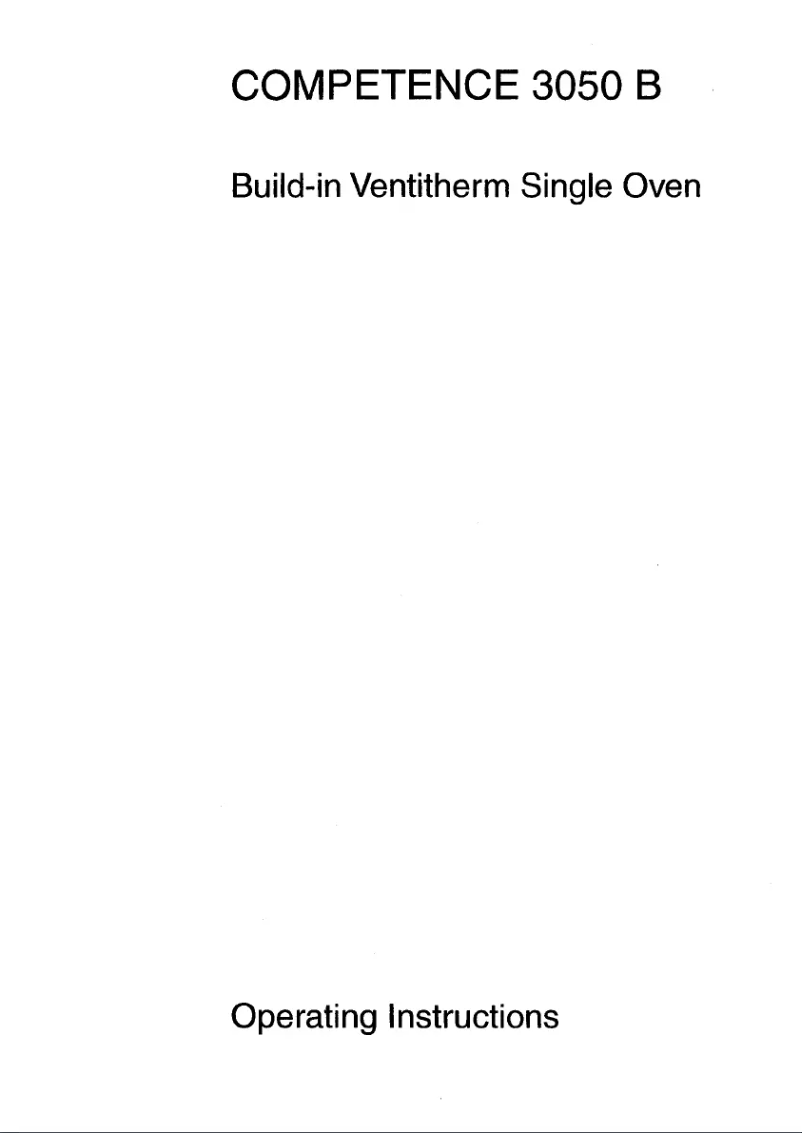 Page n°1 - Manuel utilisateur AEG Competence 3050B D