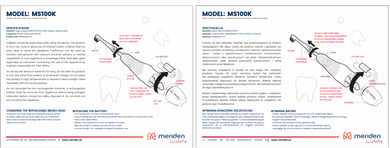 Page n°1 - Manuel utilisateur Meriden Kiddy