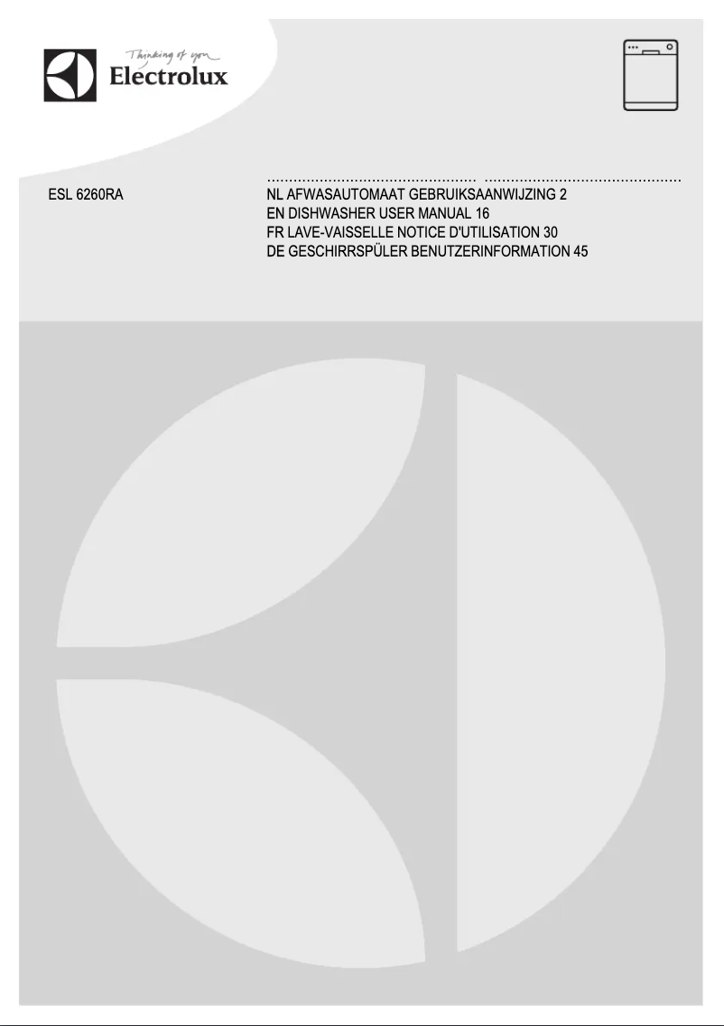 Image de la première page du manuel de l'appareil ESL6260RA
