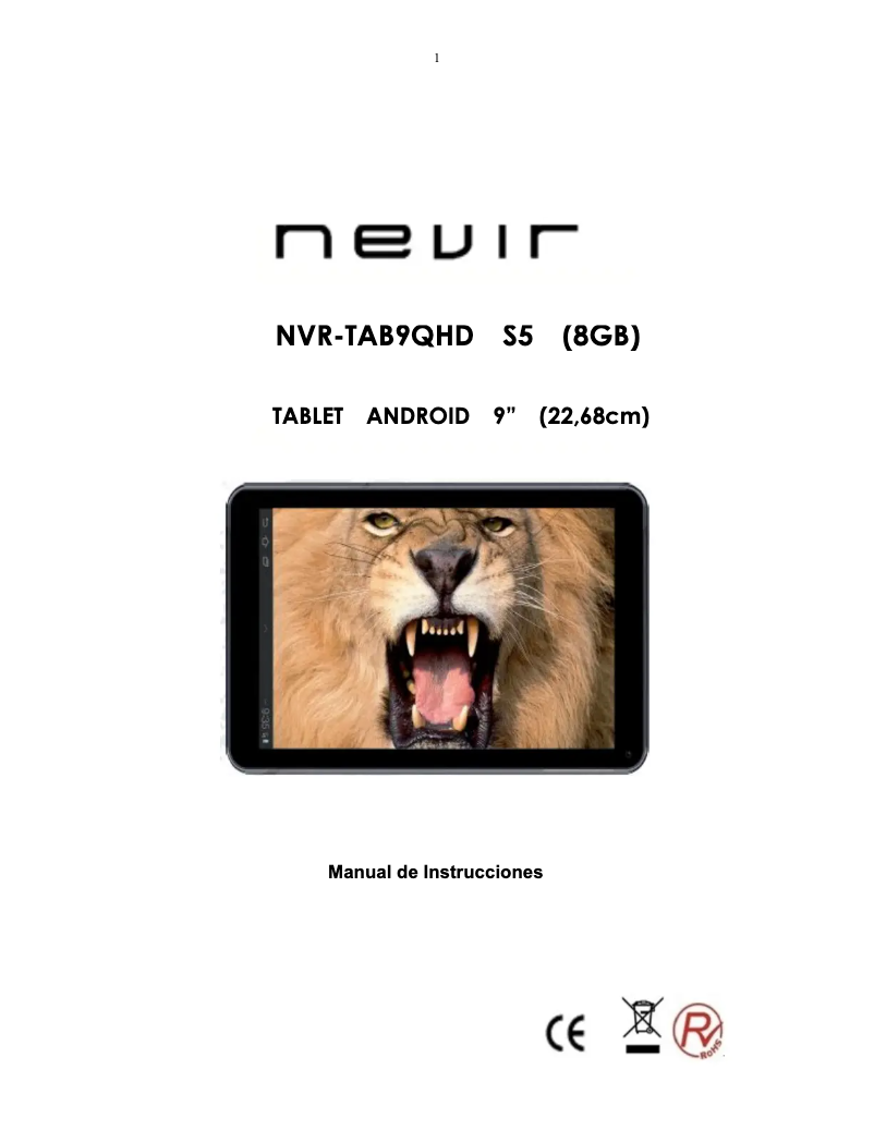 Page n°1 - Manuel utilisateur Nevir NVR-TAB9 QHD S5