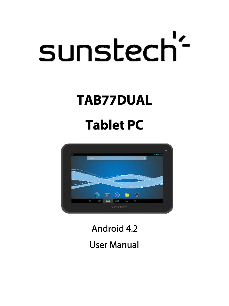 Page n°1 - Manuel utilisateur Sunstech TAB77DUAL