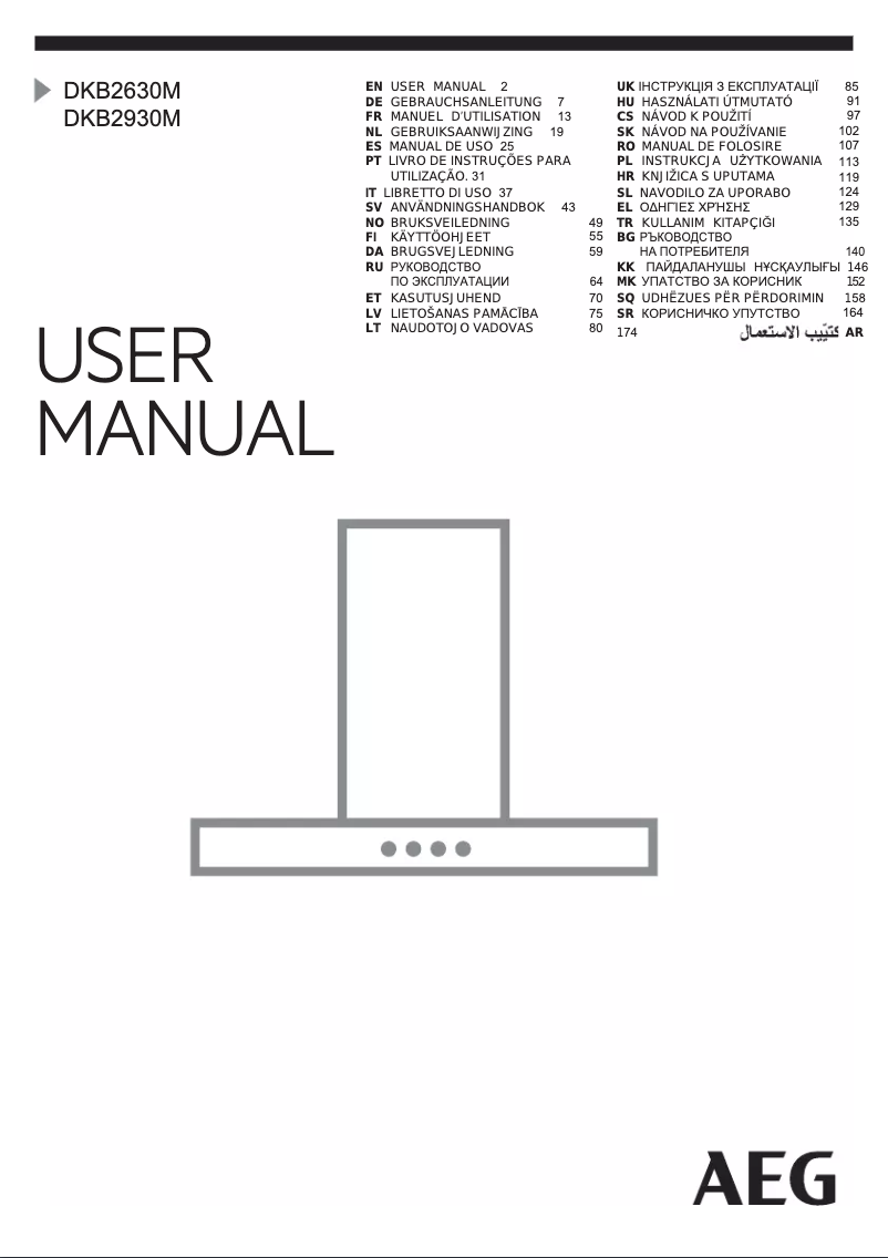 Página 1 del manual Manual de usuario AEG DKB2630M