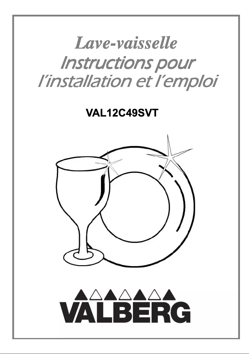 Page 1 de la notice Manuel utilisateur Valberg VAL 12C49 SVT