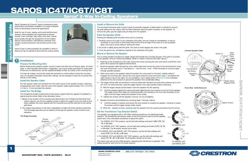 Image de la première page du manuel de l'appareil SAROS IC6T-W