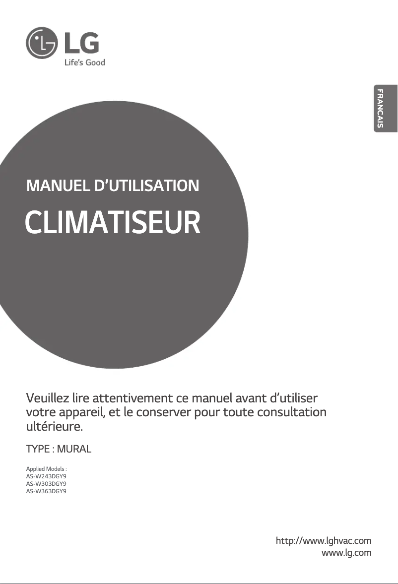 Page 1 de la notice Manuel utilisateur LG LSN360HV2