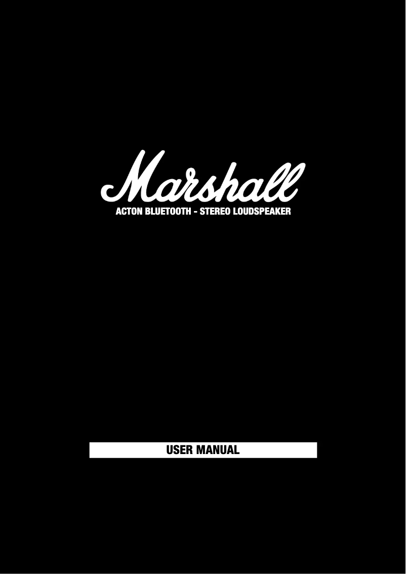 Page 1 de la notice Manuel utilisateur Marshall Action Bluetooth