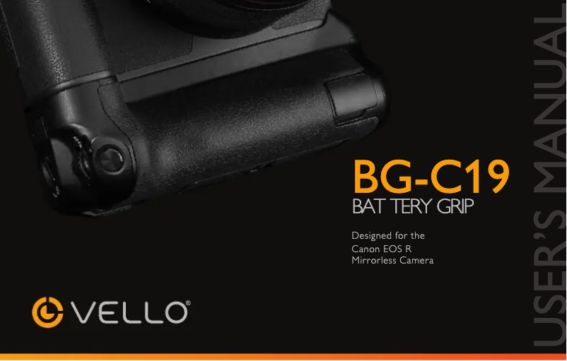 Page 1 de la notice Manuel utilisateur Vello BG-C19