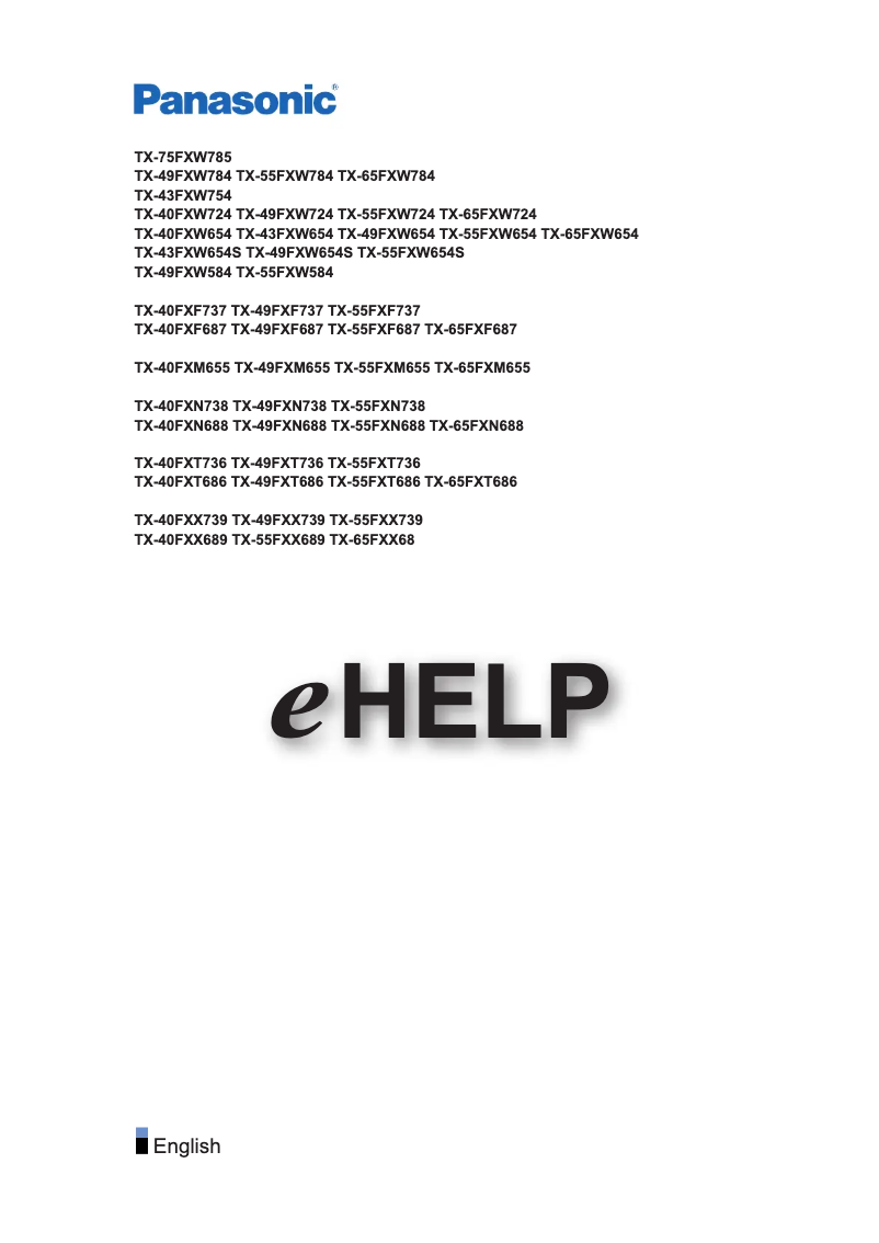 Page 1 de la notice Manuel utilisateur Panasonic TX-55FXT686