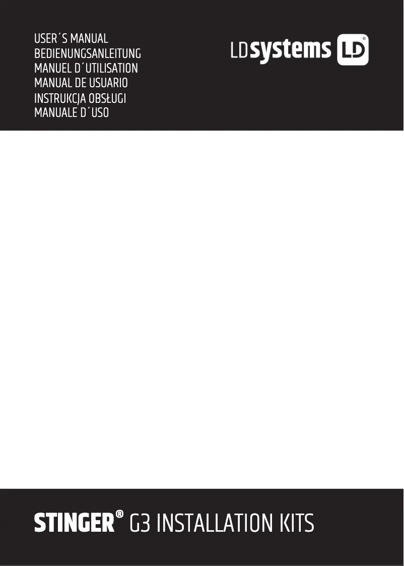 Page 1 de la notice Manuel utilisateur LD Systems STINGER 8 A G3
