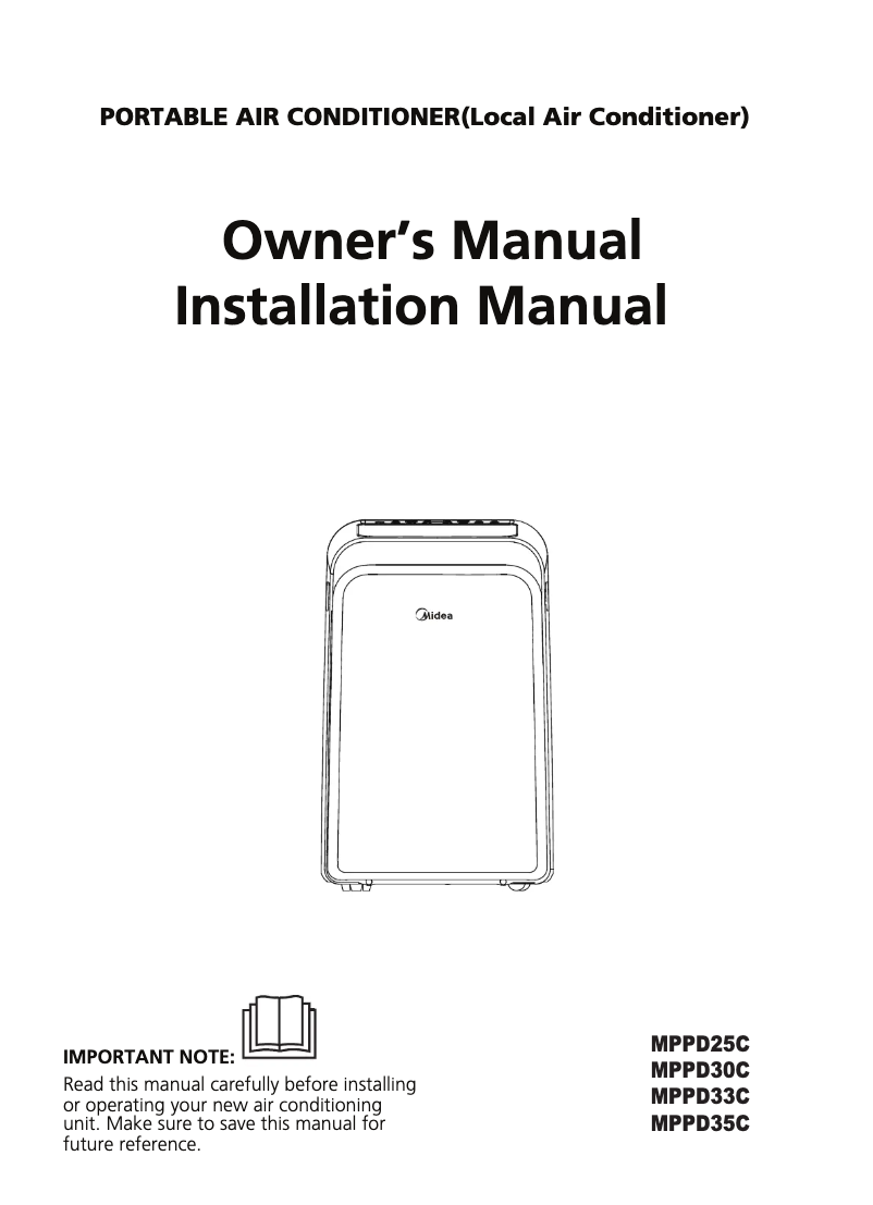 Page 1 de la notice Manuel utilisateur Midea MPPD35C
