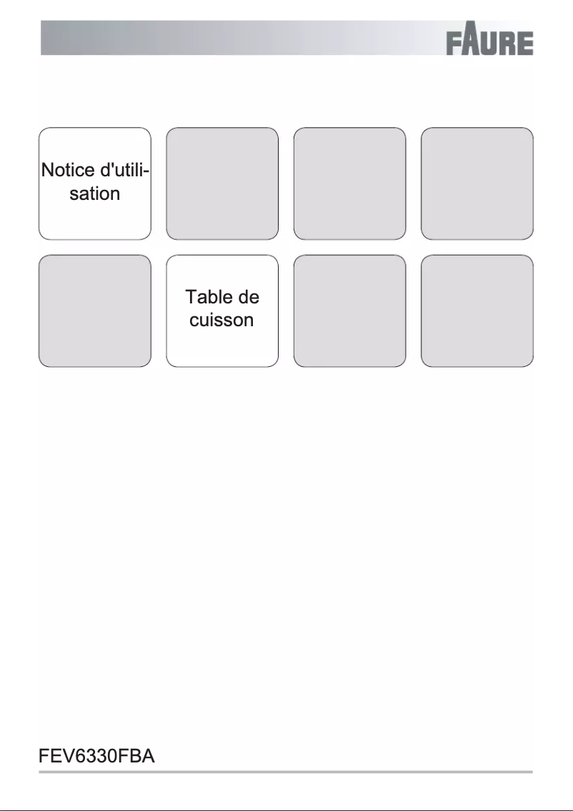 Page 1 de la notice Manuel utilisateur Faure FEV6330FBA