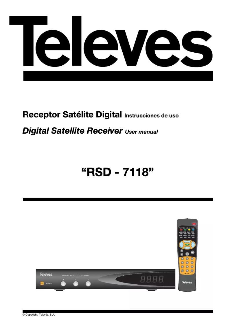 Image de la première page du manuel de l'appareil RSD7118