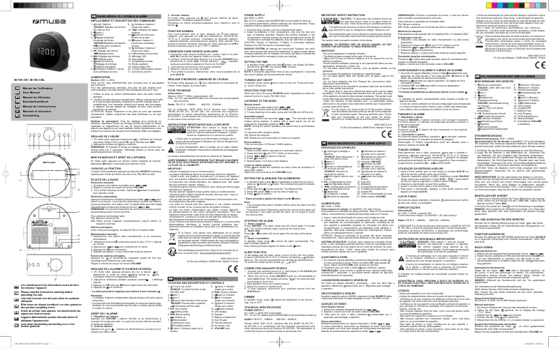 Page 1 de la notice Manuel utilisateur Muse M-185 CBL