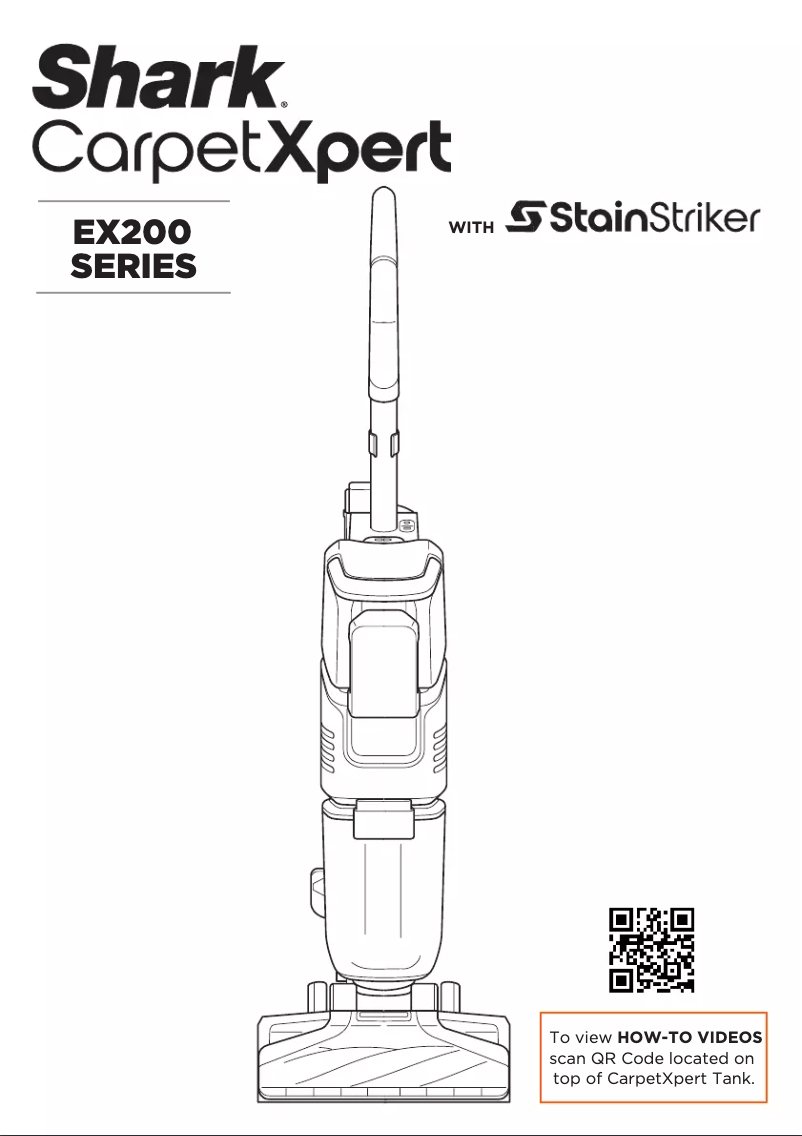 Page 1 de la notice Manuel utilisateur Shark CarpetXpert EX200UK