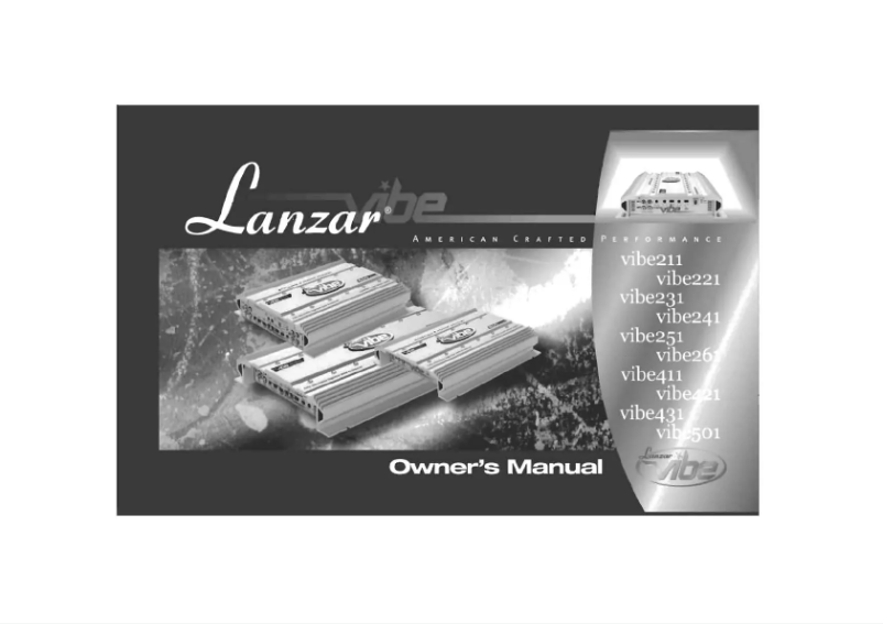 Page 1 de la notice Manuel utilisateur Lanzar VIBE 241