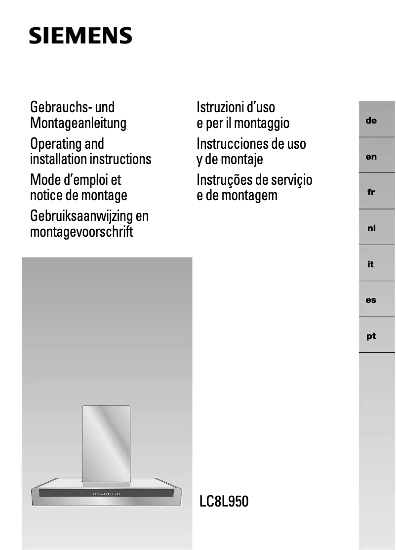 Page n°1 - Mode d'emploi Siemens LC8L950