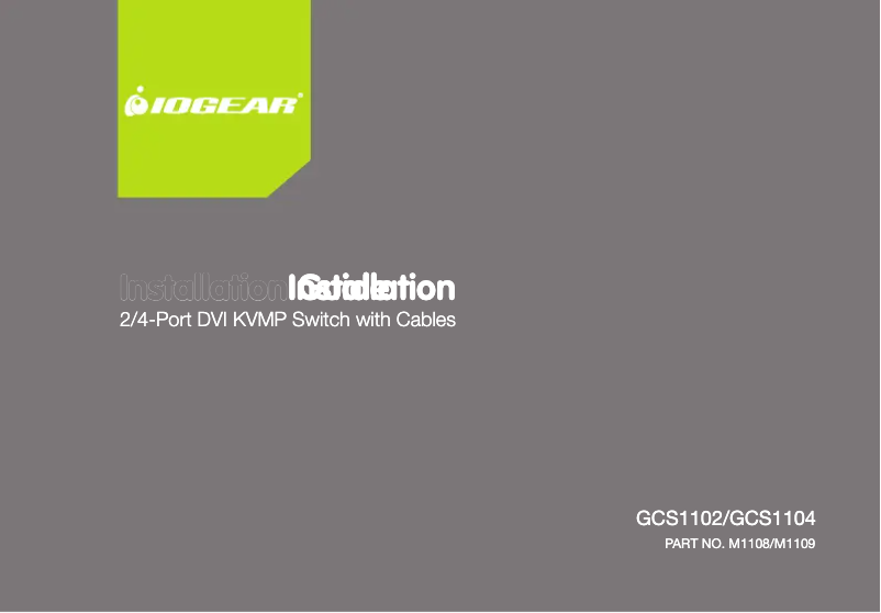 Image de la première page du manuel de l'appareil GCS1102