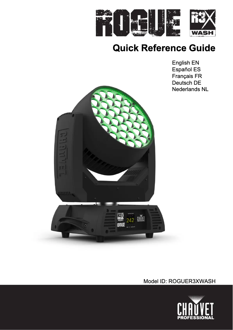 Page 1 de la notice Manuel utilisateur Chauvet Rogue R3X Wash