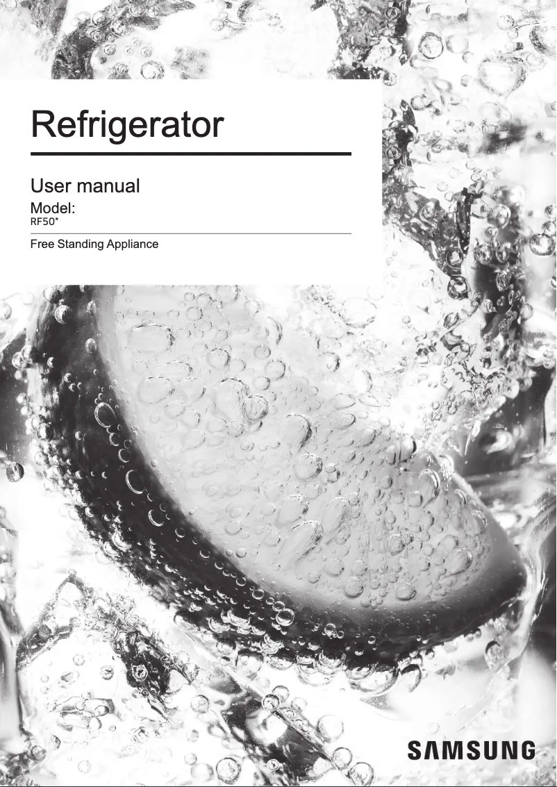 Page 1 de la notice Manuel utilisateur Samsung RF50K5920B1