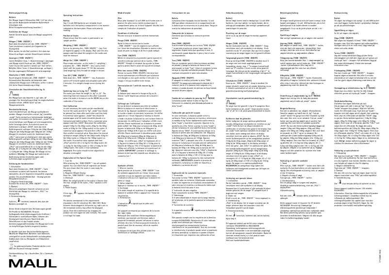 Page 1 de la notice Manuel utilisateur MAUL 1719190