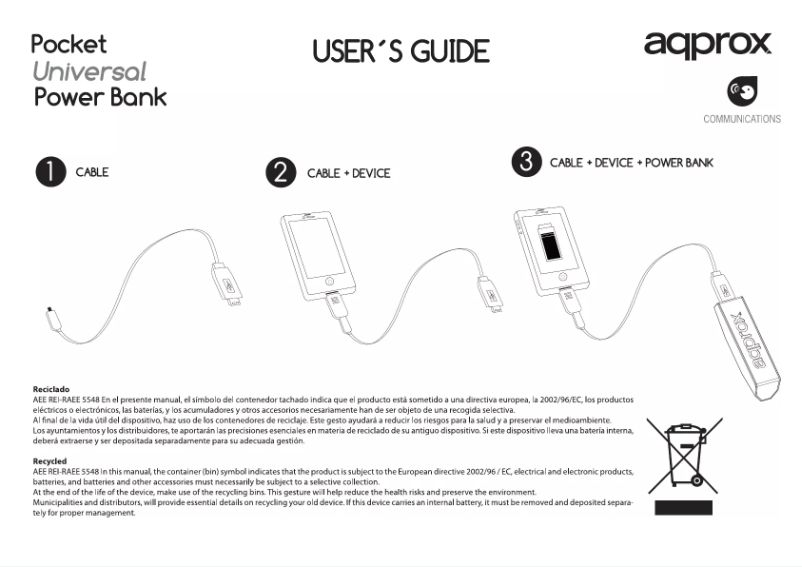 Page 1 de la notice Manuel utilisateur Approx APPPB22EVP