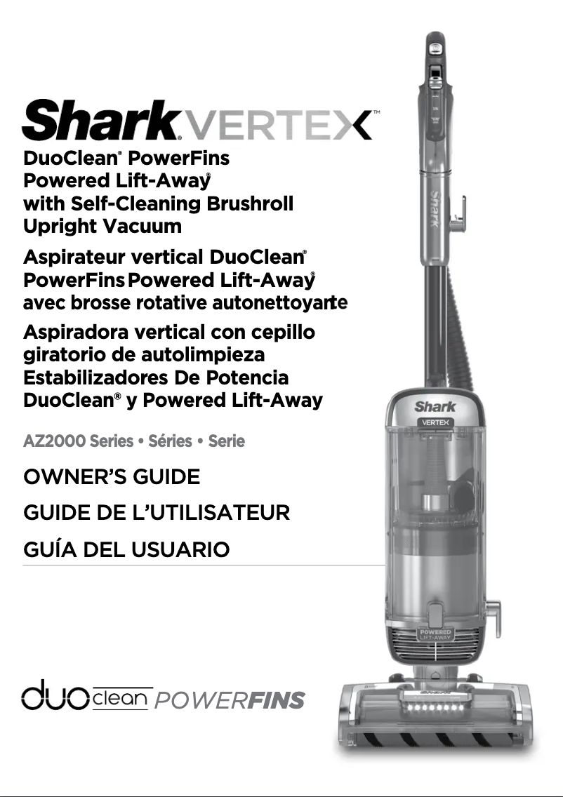 Image de la première page du manuel de l'appareil Vertex DuoClean AZ2000W